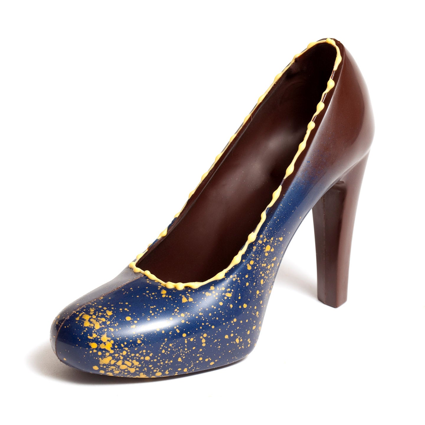 Navy blue and deals gold high heels