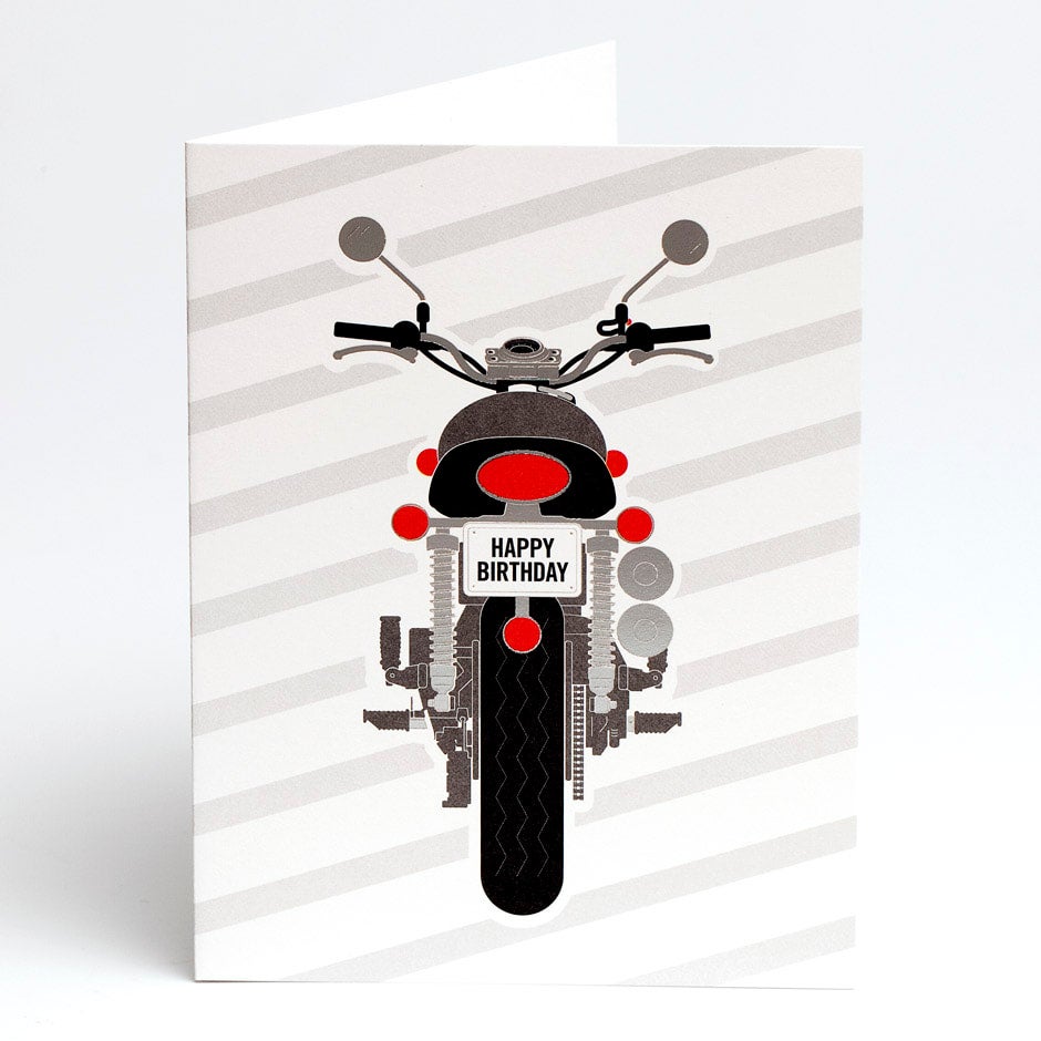 Motorcycle Birthday card | Stubbe Chocolates Toronto